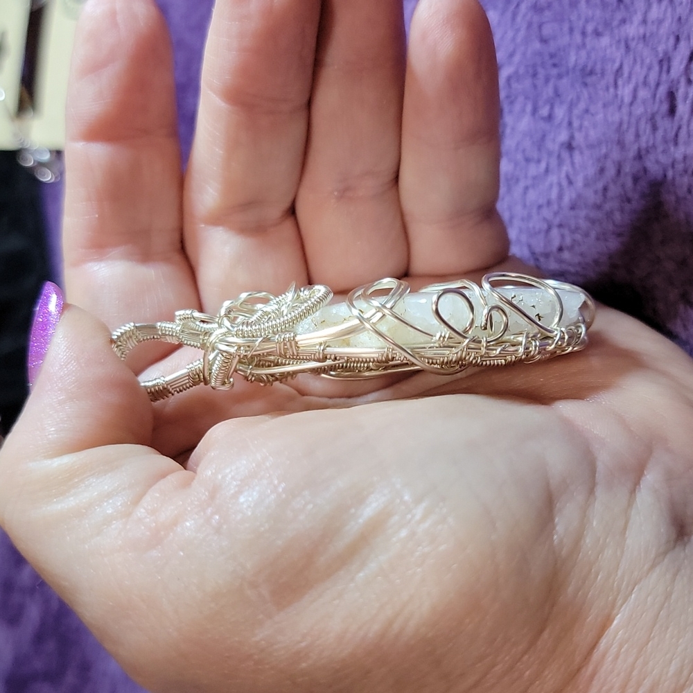 Crystaized Agate Wire Wrap Pendant - image 4